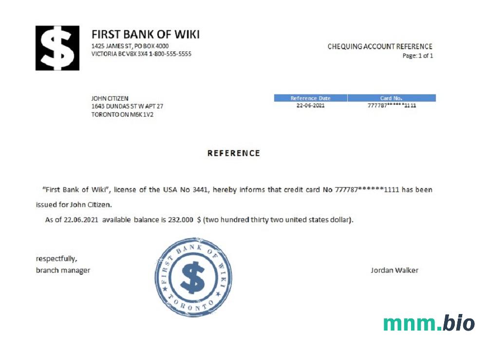 Przykład odniesienia do pierwszego banku Wiki w USA w formatach Word i PDF